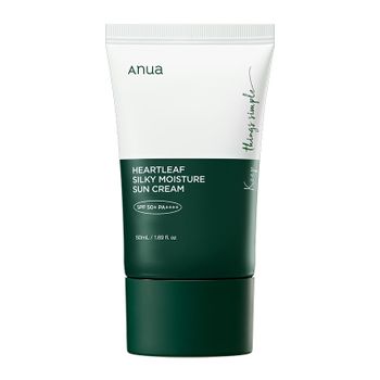 Anua Cosmética Facial Heartleaf Silky Moisture Sun Cream SPF 50+ Crema Protectora Facial