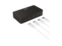 adaptador cable - isy ihd-9036 3x hdmi input 1x output max resol 4k60 hz con mando negro