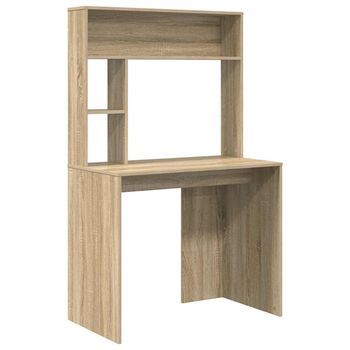 Escritorio | Mesa De Trabajo Roble Sonoma 91 X 50 X 149 Cm Madera De Ingeniería