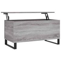 mesa de cafe  mesa de centro madera contrachapada gris sonoma 90x445x45 cm