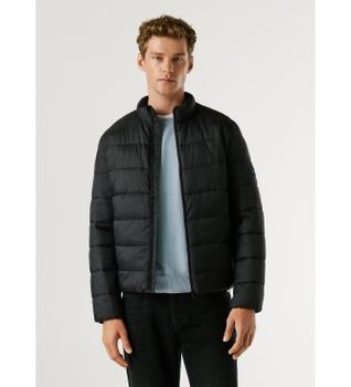 Pepe Jeans para hombre. PM4027171 Plumífero Puff negro (S), Casual, Poliamida, Manga larga