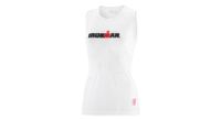 camiseta de tirantes compressport mujer ironman dazzle blanca