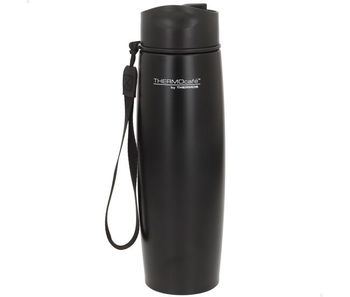 Thermos termo acero inoxidable 500 ml negro con correa de transporte