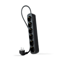 nanocable regleta de enchufes 6 tomas 14 m negro