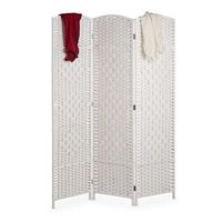 mampara de pared con 3 paneles natural