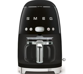 50's Retro DCF02BLUK Filter Coffee Machine - Black, Black