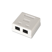 roseta de superficie aisens rj45 cat6 utp 2xtomas blanco a139-0302