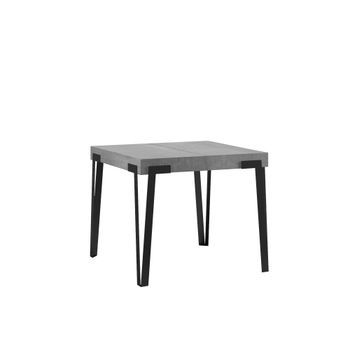 Mesa Extensible 90x90/246 Cm Rio Cemento Estructura Antracita