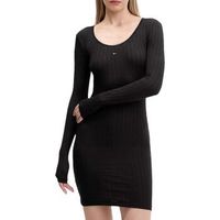 tommy hilfiger vestido tjw irregular rib para mujer