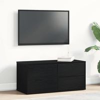 vidaxl gabinete de tv 80 x 34 x 36 cm roble negro madera de ingenieria