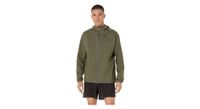 chaqueta impermeable asics fujitrail elite caqui hombre