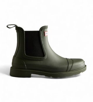 Hunter para mujer. WFS1018RMA Botines Commando Chelsea verde (36), Plano, Ninguno, Casual