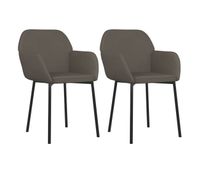 vidaxl sillas de comedor 2 unidades terciopelo gris oscuro