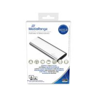 unidad ssd externa mediarange mr1103 900gb m2 nvme usb-c aluminio plata