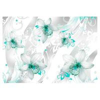 papel pintado 3d - sonidos de sutileza - turquesa 400x280 cm