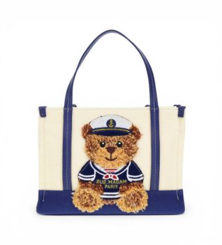 RUE MADAM PARIS para mujer. 1543 Bolso Marvin Mini Shopping summer azul (OSFA), Casual, Poliuretano