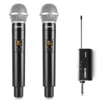 microfono vonyx wm552 inalambrico uhf dual plug-and-play con receptor