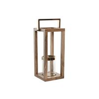 portavela mango acero 25x25x54 marron