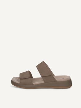 CAPRICE Sandal, beige, made of Leather without heel, Size 36