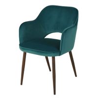 silla de comedor de terciopelo verde abeto