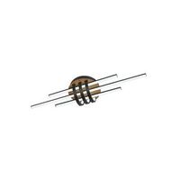plafon led 64w 7040lm 3000-6500k 85cm negromadera regulable serie kirova