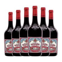 vino tinto les dauphins rouge cotes 75 cl 14 vol pack de 6 unidades