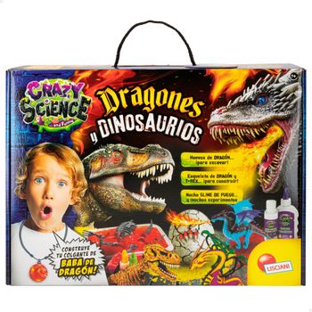 Juego Científico Lisciani Dragones y Dinosaurios Kit Slime y Maquetas, 39x6,5x29 Cm, Multicolor