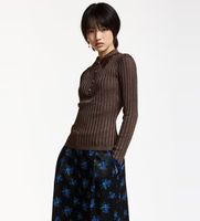 essentiel antwerp para mujer karan polo ajustado karan marron m granate clasico viscosa manga larga