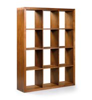 libreria de madera marron 12 huecos anch 135 cm
