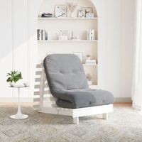 futon sofa cama  sofa convertible con colchon madera maciza blanco 70x206x11 cm cfw229221