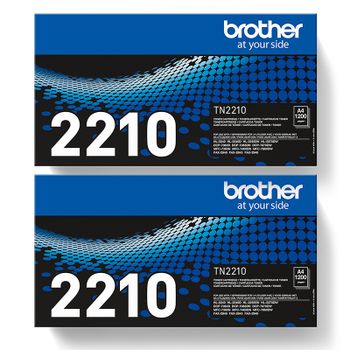 Original Multipack Brother DCP-7070DW Printer Toner Cartridges (2 Pack) -TN2210