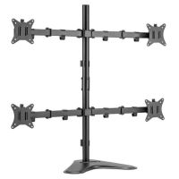 equip 650127 soporte de sobremesa doble brazo para 4 monitorestv 17-32 vesa 100x100 max 9 kg