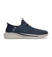 skechers para hombre 210889 zapatillas slip-ins rf slade caster marino 42 plano cordones casual