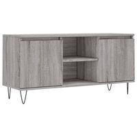 mueble tv  mueble de salon  armario tv madera de ingenieria gris sonoma 104x35x50 cm