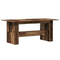 mesa de comedor de aglomerado madera envejecida 180x90x76 cm vidaxl