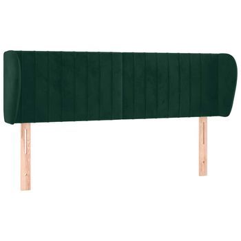 Cabecero De Terciopelo Verde Oscuro 147x23x78/88 Cm Vidaxl