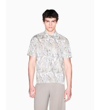 A|X Armani Exchange para hombre. XM002291AF22716F1146 Camisa Hidden beige (XL), Casual, Algodón, Manga corta