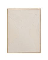 cuadro decorativo pintado a mano al oleo marco marron claro 60x80cm