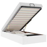 estructura de cama otomana sin colchon blanco 100x200cm vidaxl