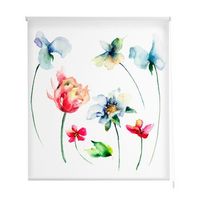estoralis - estor enrollable translucido  estampado flores  150 x 180 cm anchoalto tamano tela 147 x 175 cm  f-3139 unico