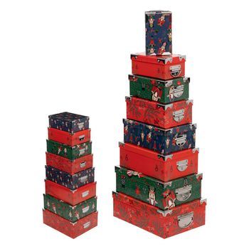 Lote De 16 Cajas Rectangulares Con Rotura De Avellana