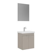 conjunto de mueble con lavabo y espejo 2 piezas  - 50 x 38 x 58 cm - arena