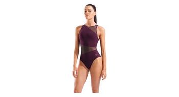 Banador arena mesh angle burdeos mujer
