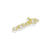 iluminacion led decorativa de plastico create amarillo 35x15x2 cm