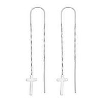 pendientes cruz simbolo plata 925