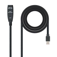 nanocable prolongador amplificado usb 30 am-ah 5m negro