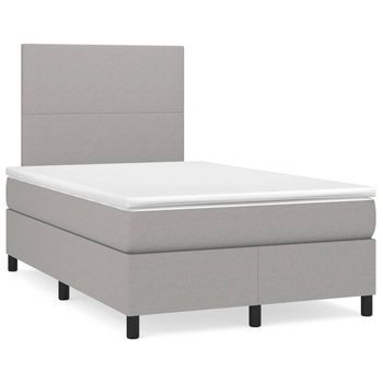 Cama Tapizada 203x120x128 Cm Tejido - Gris