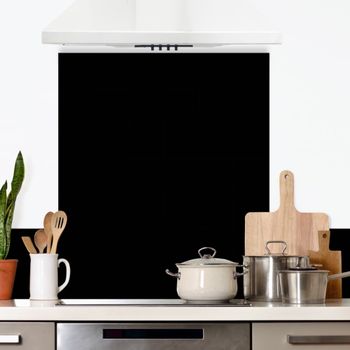 Frente de cocina (panel trasero) aluminio - 60 x 70 cm - negro