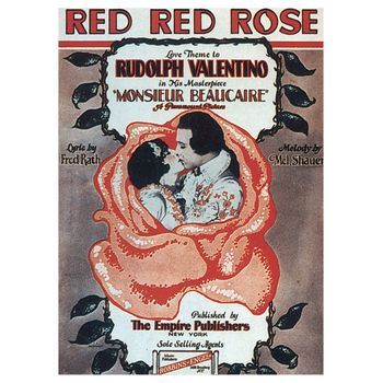 Legendarte - Portada De Música Vintage Red Red Rose - Cuadro Lienzo, Impresión Digital Cm. 50x70