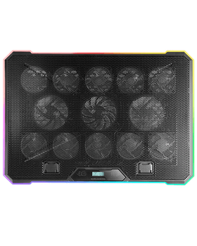 SOPORTE/REFRIGERADOR PORTATIL 17´´ MARS GAMING MNBC13 13VENT NEGRO RGB